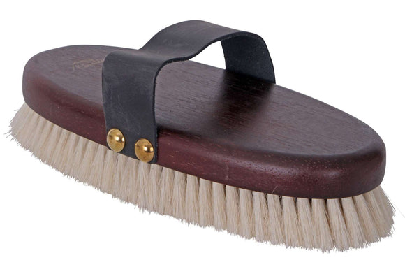 Cavallino Goat Hair Brush with Leather Strap