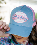 Hitchley & Harrow Trucker Cap - Baby Blue & Bubblegum Pink
