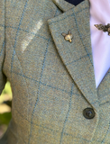 LP Designs Childs Sage Green with Blue Overcheck Jacket