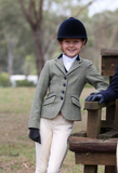 LP Designs Childs Green Tweed/Navy Red Overcheck Jacket