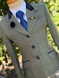 LP Designs Childs Sage Green with Blue Overcheck Jacket