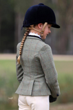 LP Designs Childs Green Tweed/Navy Red Overcheck Jacket