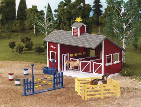 Breyer Stablemates Red Stable Set
