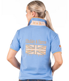 Hitchley & Harrow Loose Fit Polo - EL130 - Mid Blue