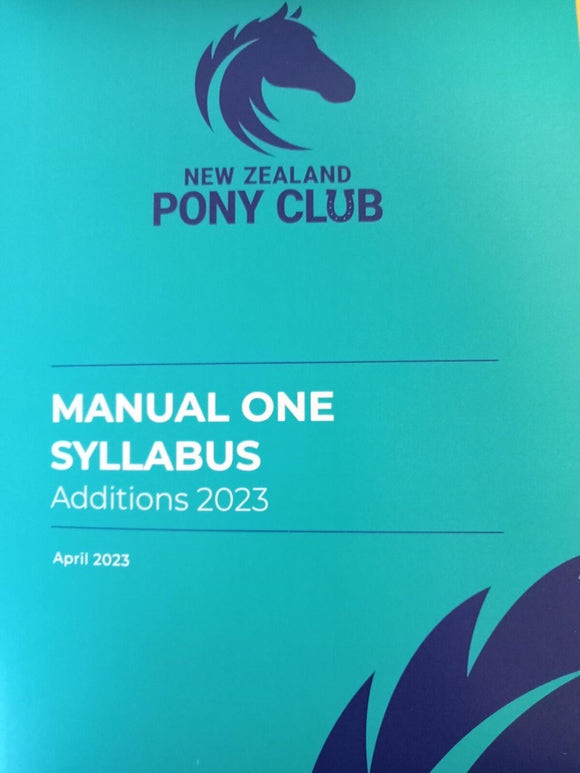 Pony Club Manual Syllabus Additions 2023