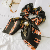 Printed Hair Scrunchy with Bow